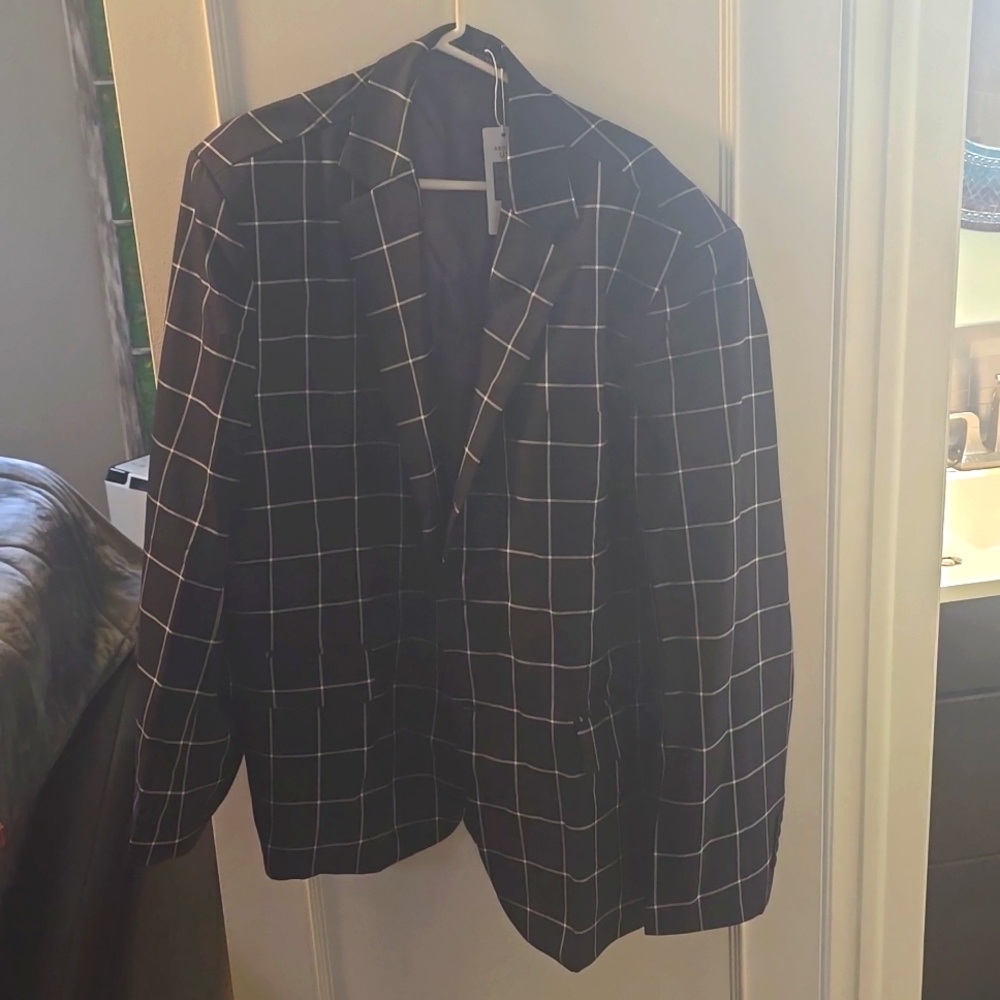 Plumb/Gray - Mens Sports Coat - 4XL